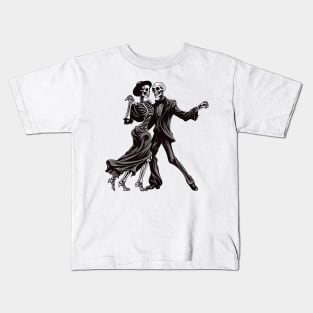 Last Dance With Death Skeletons Kids T-Shirt